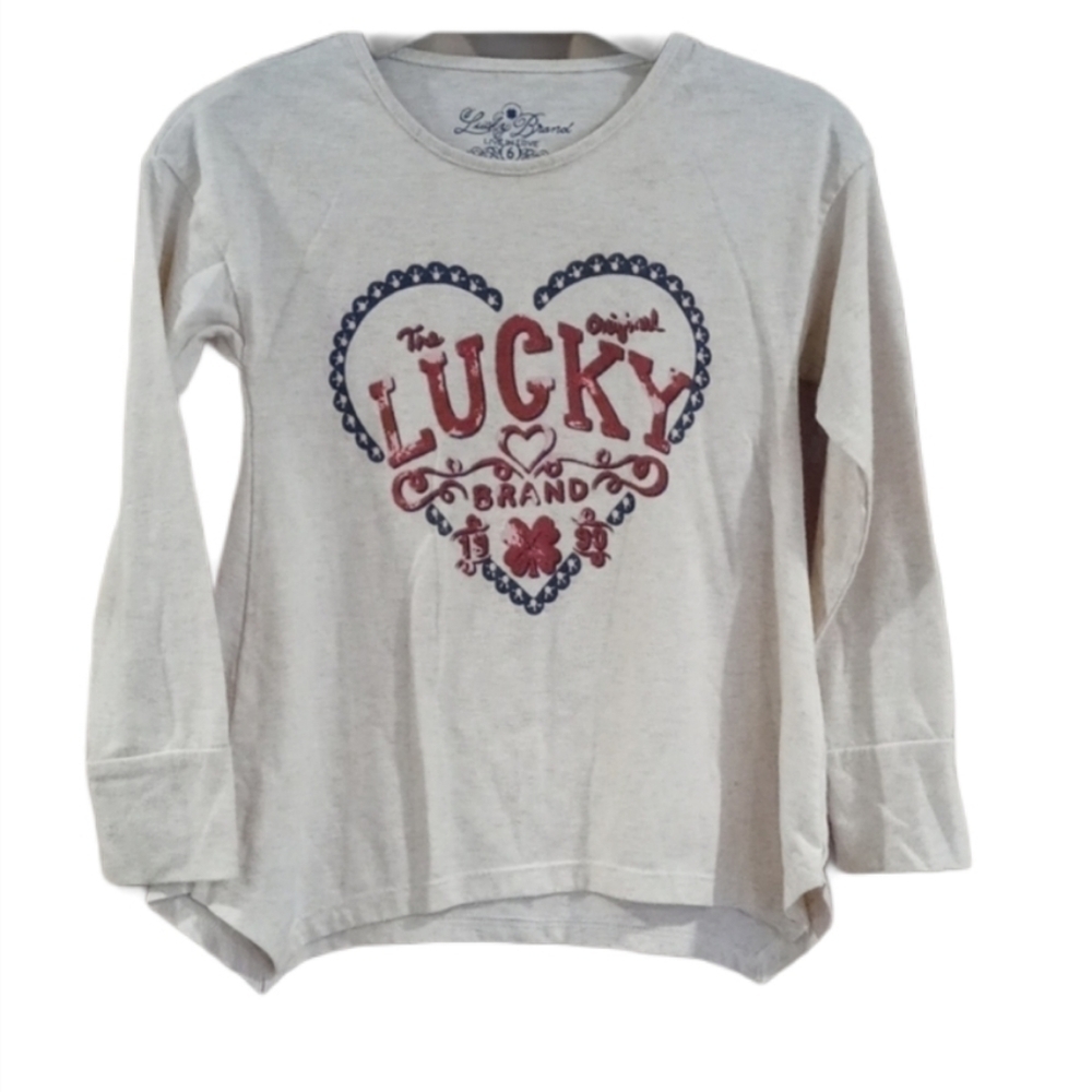 Girls Lucky Brand long sleeve t-shirt . size 6